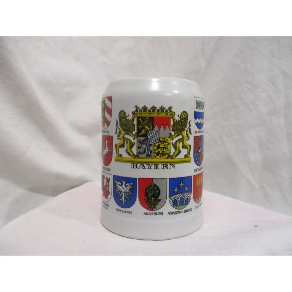 Beer Stein BAYERN Half‎ Liter Mug, EUC Ceramarte Made in Brazil coat of arms